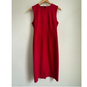 Judith & Charles Sheath Dress 4 Red Classy Bodycon Red Sleeveless Business Work